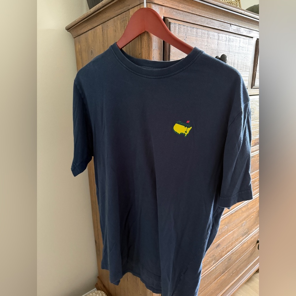Navy T-Shirt with Yellow Map Graphic